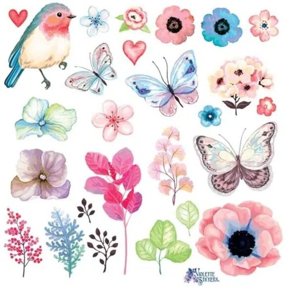 3 for $10 - Robin‎ Stickers - 1 Sticker Sheet - Stationary - Scrapbook - Picture 1 of 1